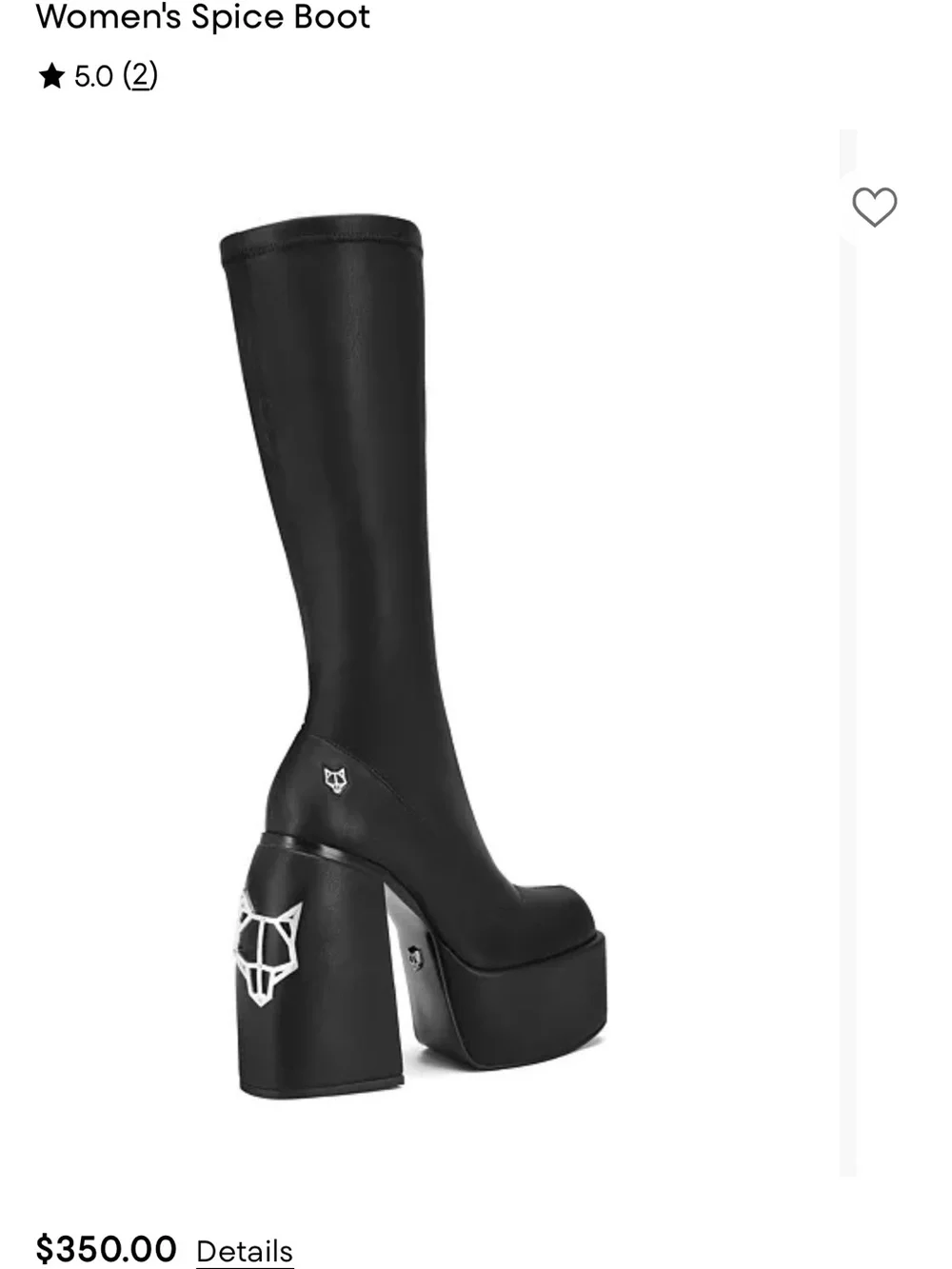 Naked Wolfe Black Knee-High Platform Block Heel Boots